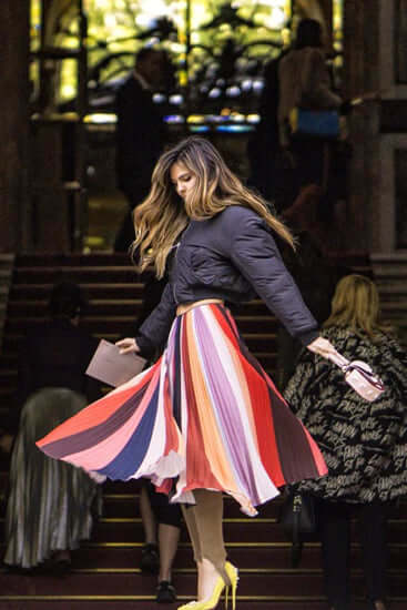 Pleated skirt.  How to wear pleated skirt, Pleated midi skirt