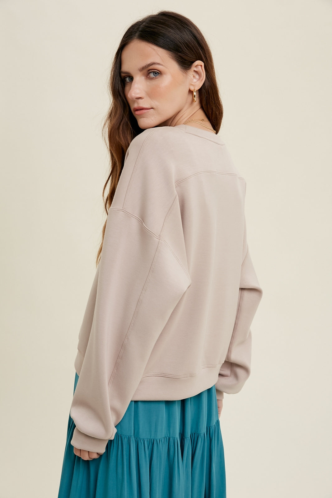 Scuba relaxed crop sweatshirt Sweatshirt Wishlist