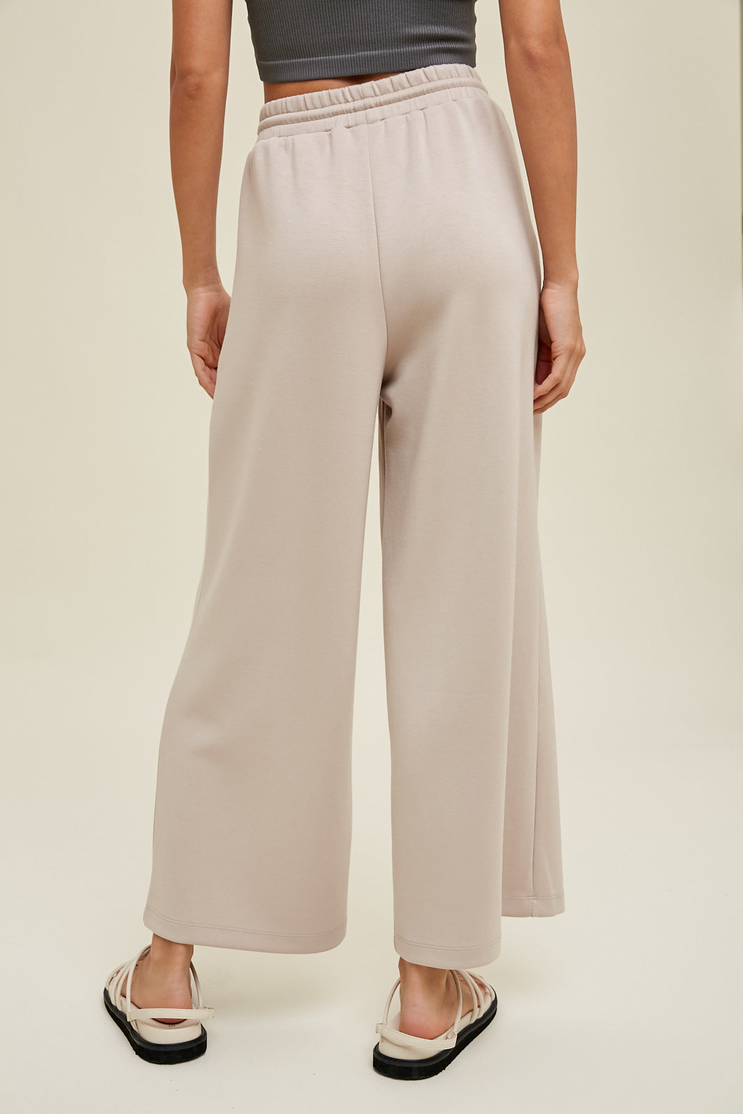 Scuba drawstring pants with side pockets and side slits Pants Wishlist