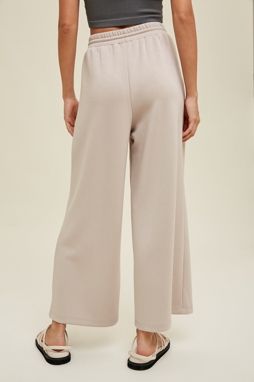 Scuba drawstring pants with side pockets and side slits Pants Wishlist   