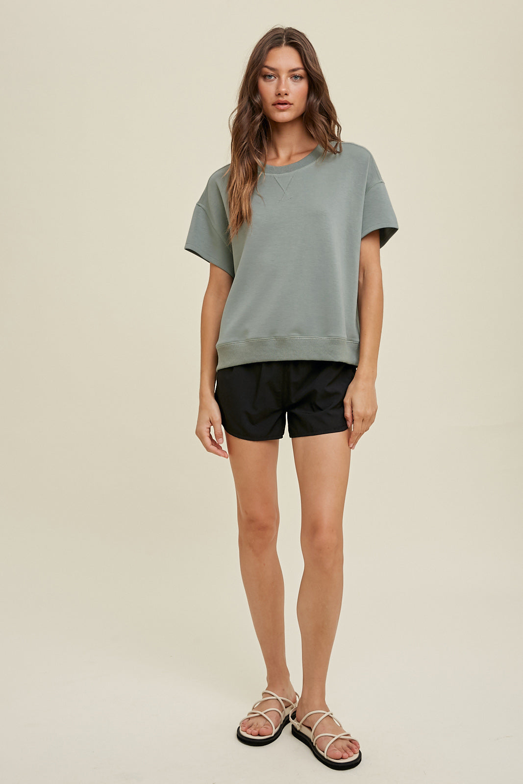 Scuba knit drop shoulder top Blouse Wishlist