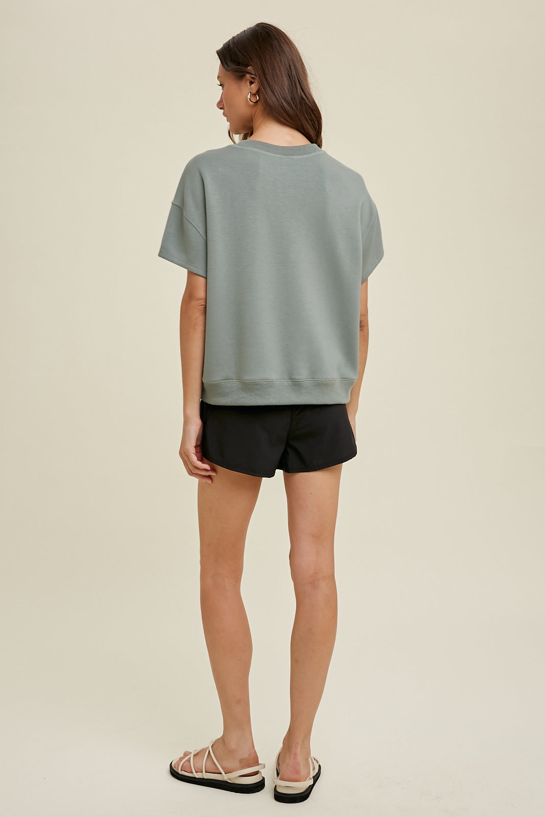 Scuba knit drop shoulder top Blouse Wishlist