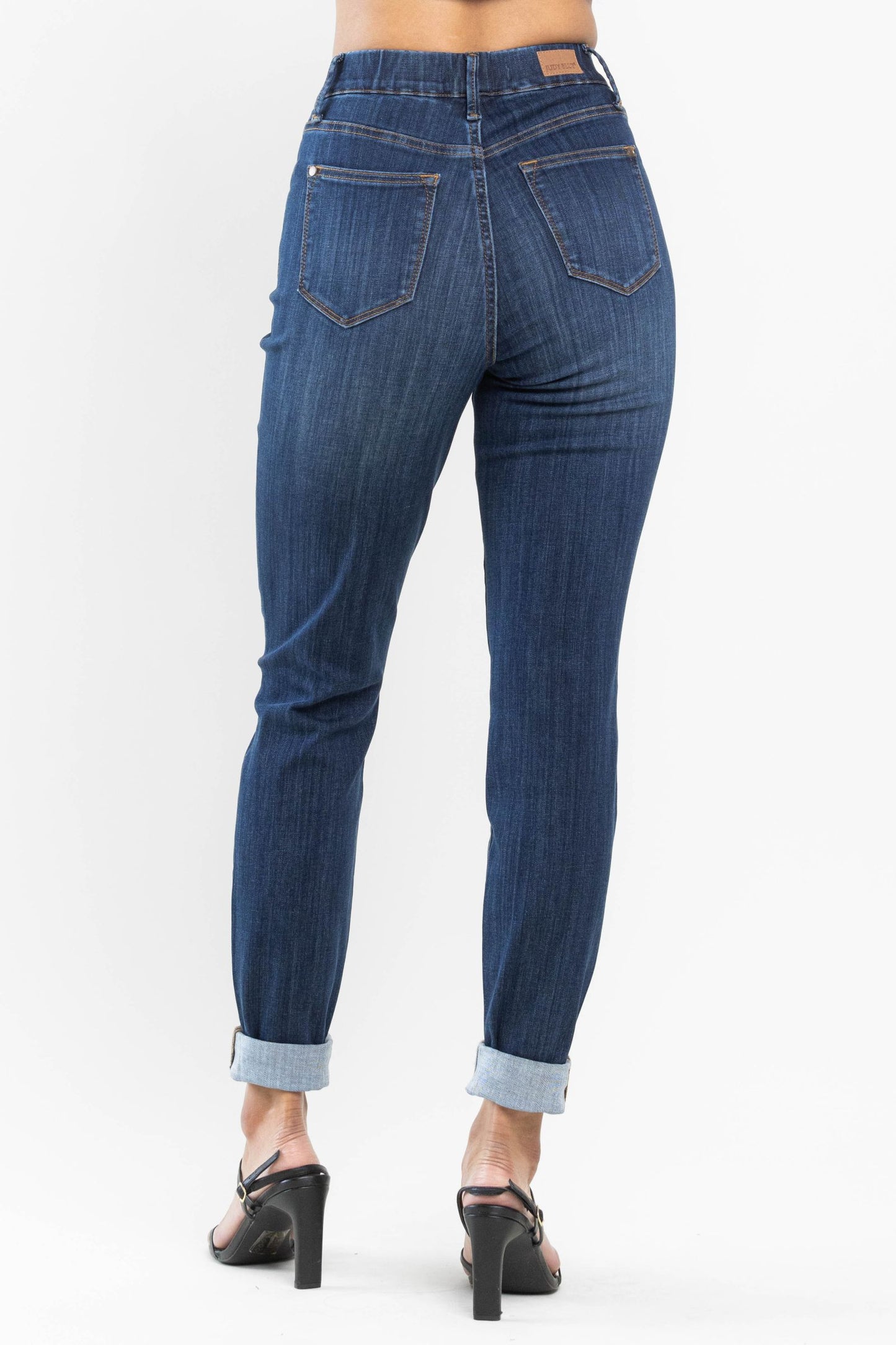 Judy Blue High waist pull on double-cuff slim jeans Jeans Judy Blue