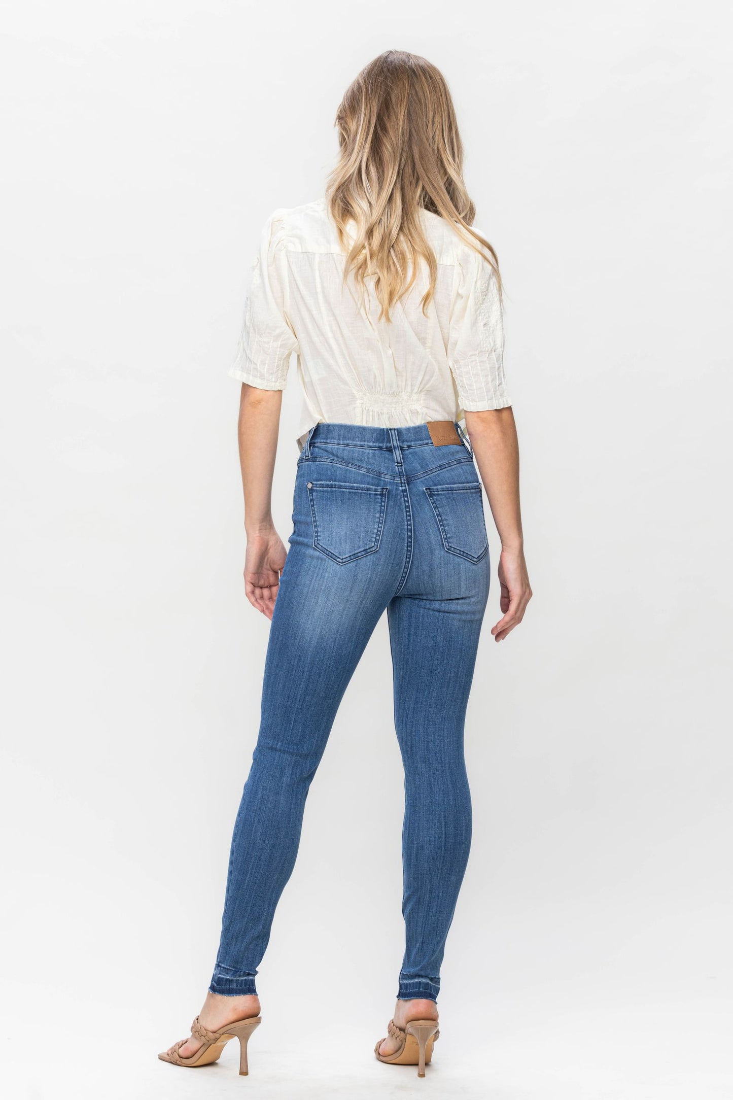 Judy Blue high waist release hem pull on skinny jeans Jeans Judy Blue