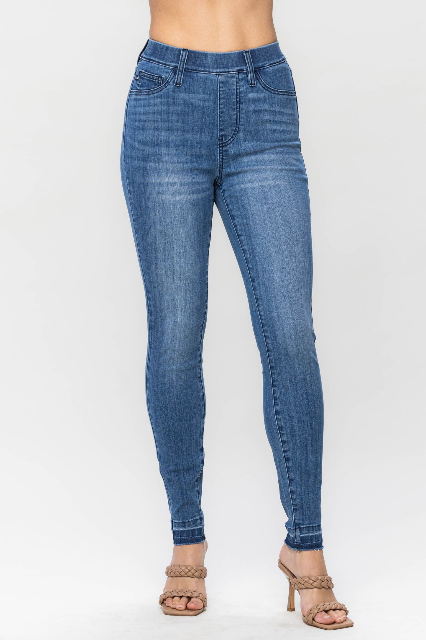 Judy Blue high waist release hem pull on skinny jeans Jeans Judy Blue