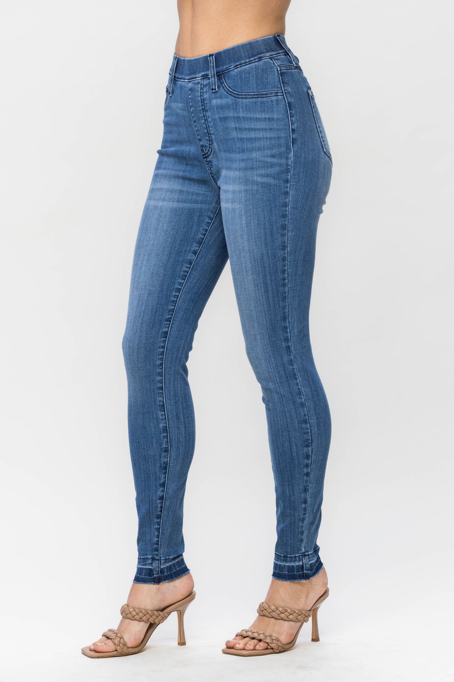 Judy Blue high waist release hem pull on skinny jeans Jeans Judy Blue