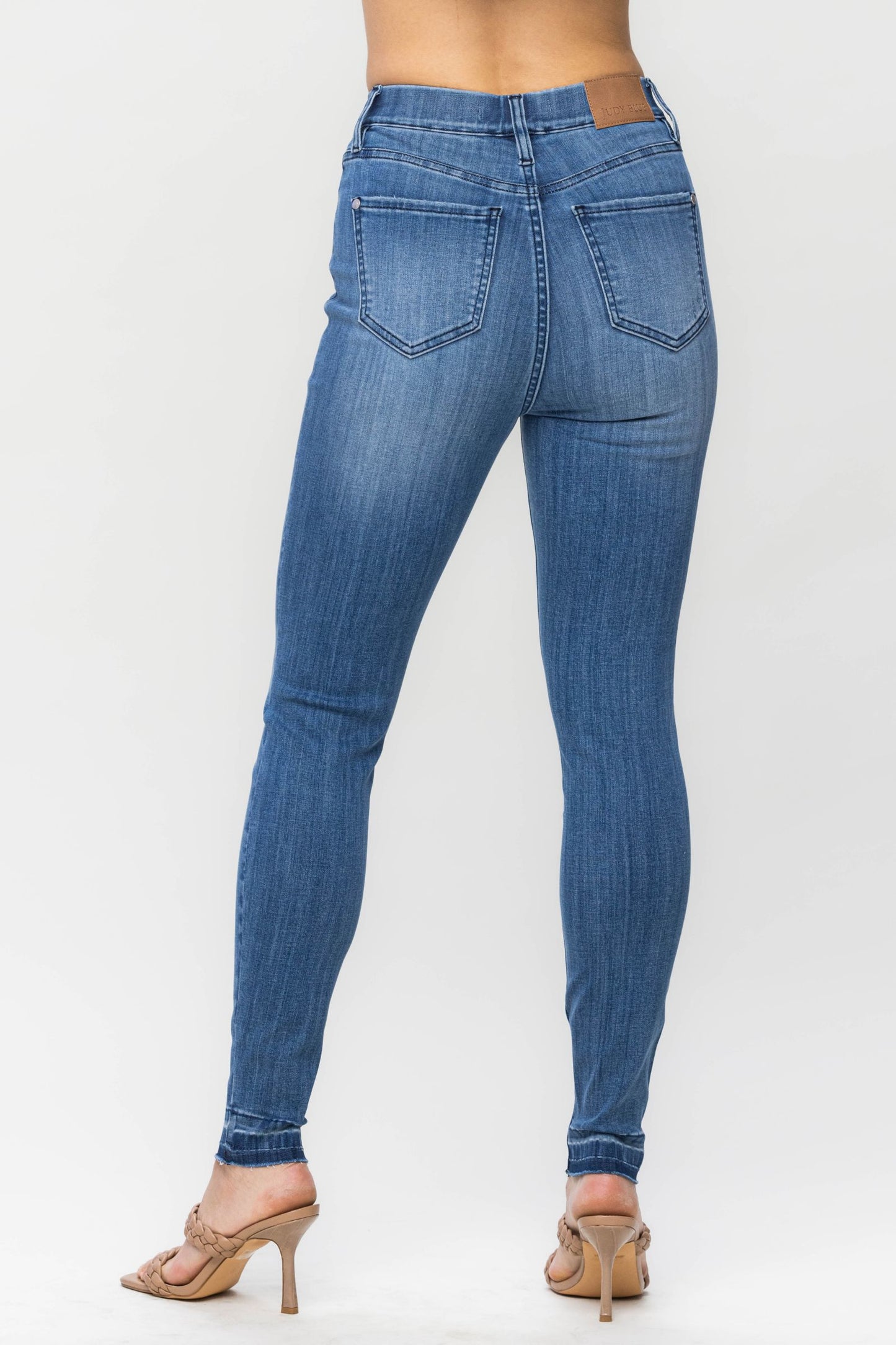Judy Blue high waist release hem pull on skinny jeans Jeans Judy Blue