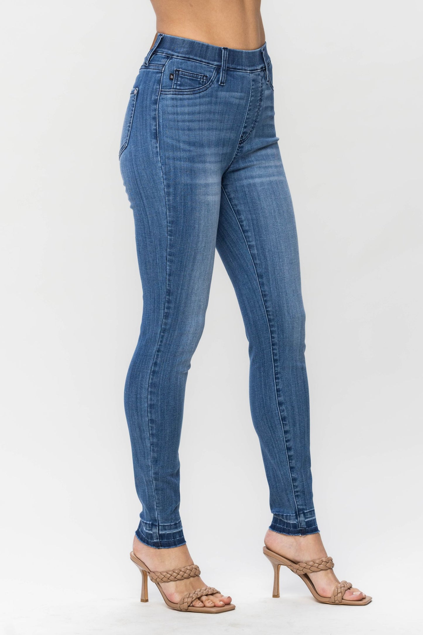 Judy Blue high waist release hem pull on skinny jeans Jeans Judy Blue