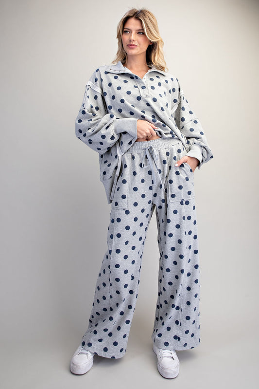 Mineral Washed Polka Dot Lounge Pants