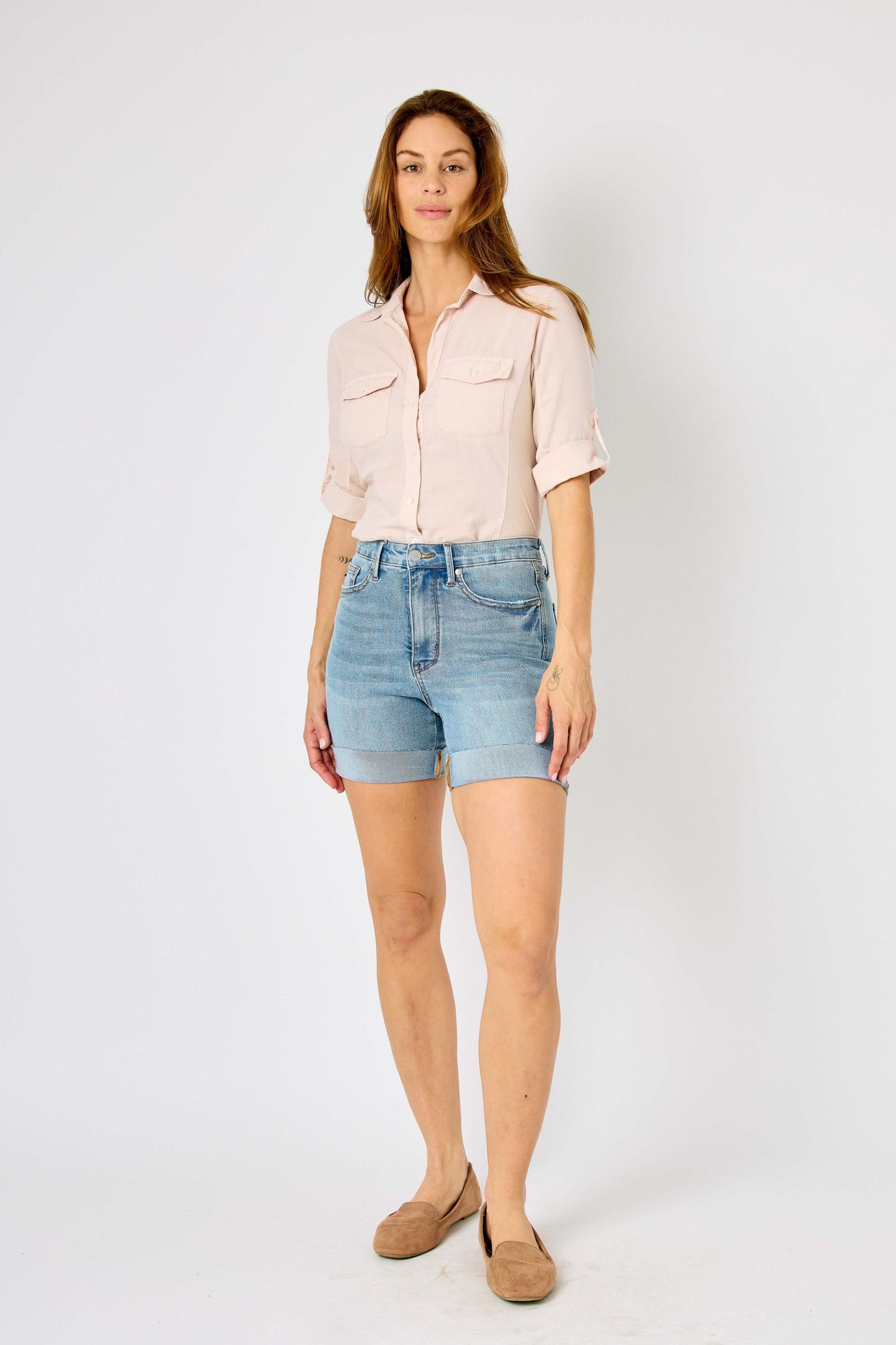 Judy Blue high waist tummy control cool denim shorts Shorts Judy Blue   