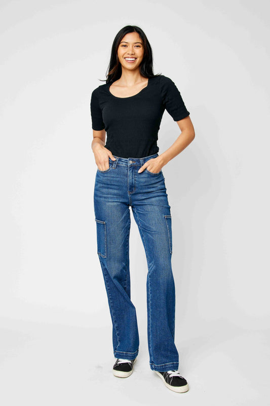 Judy Blue High waist cargo wide leg jeans Jeans Judy Blue