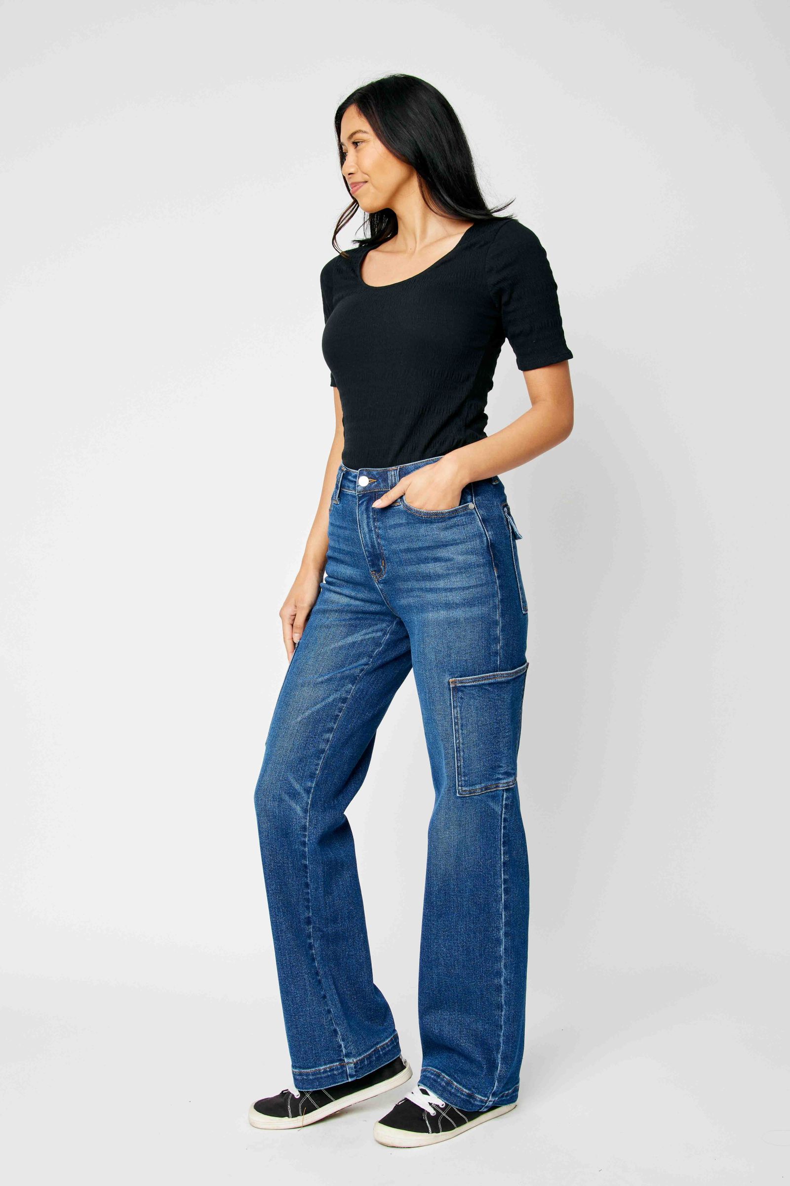 Judy Blue High waist cargo wide leg jeans Jeans Judy Blue