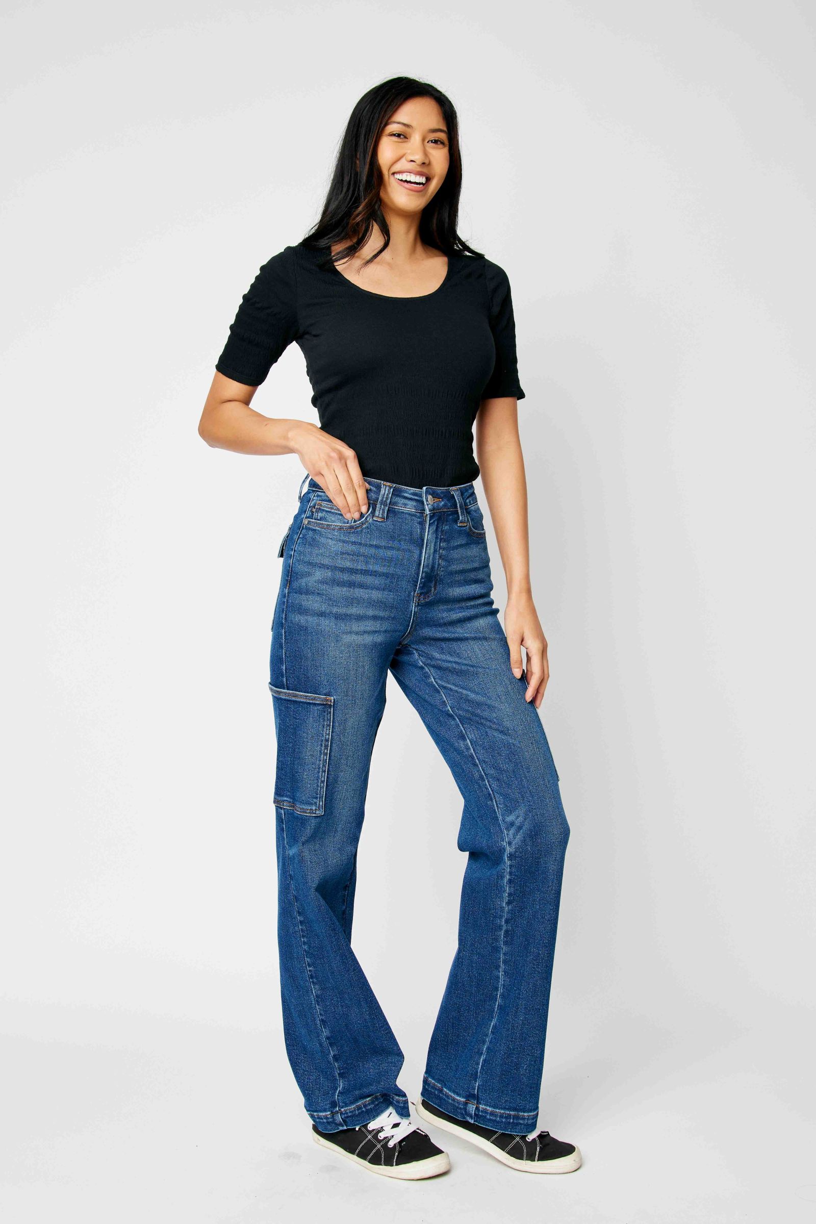 Judy Blue High waist cargo wide leg jeans Jeans Judy Blue
