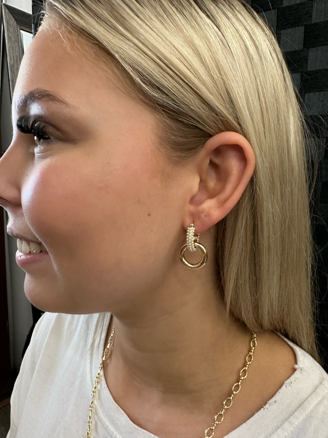 Kinsey Designs Holland Peral Hoop gold-filled earrings Earrings Kinsey Designs