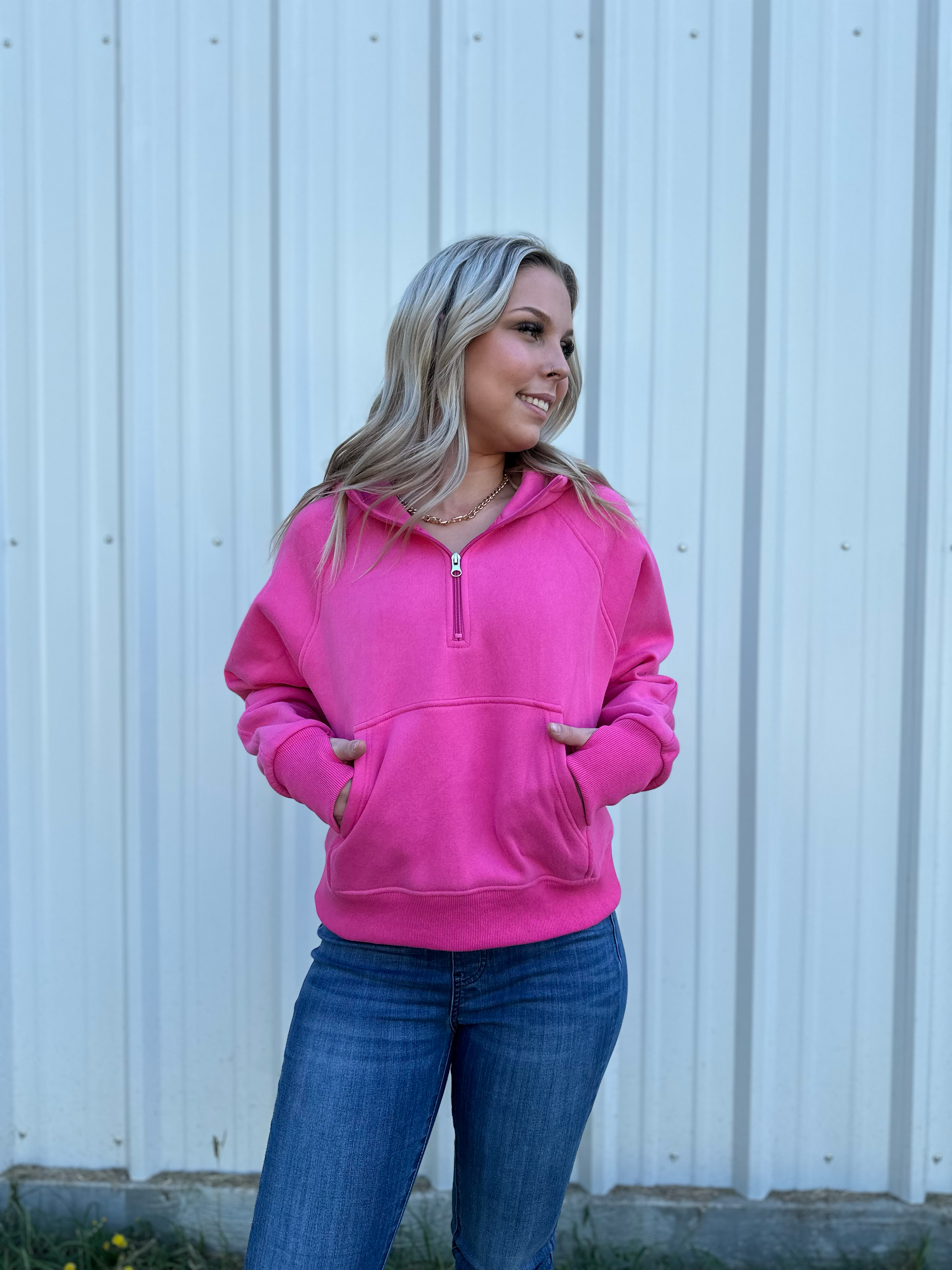 Jess Lea Kenna Hooded Quarter Zip Pullover Hoodie Hoodie Jess Lea
