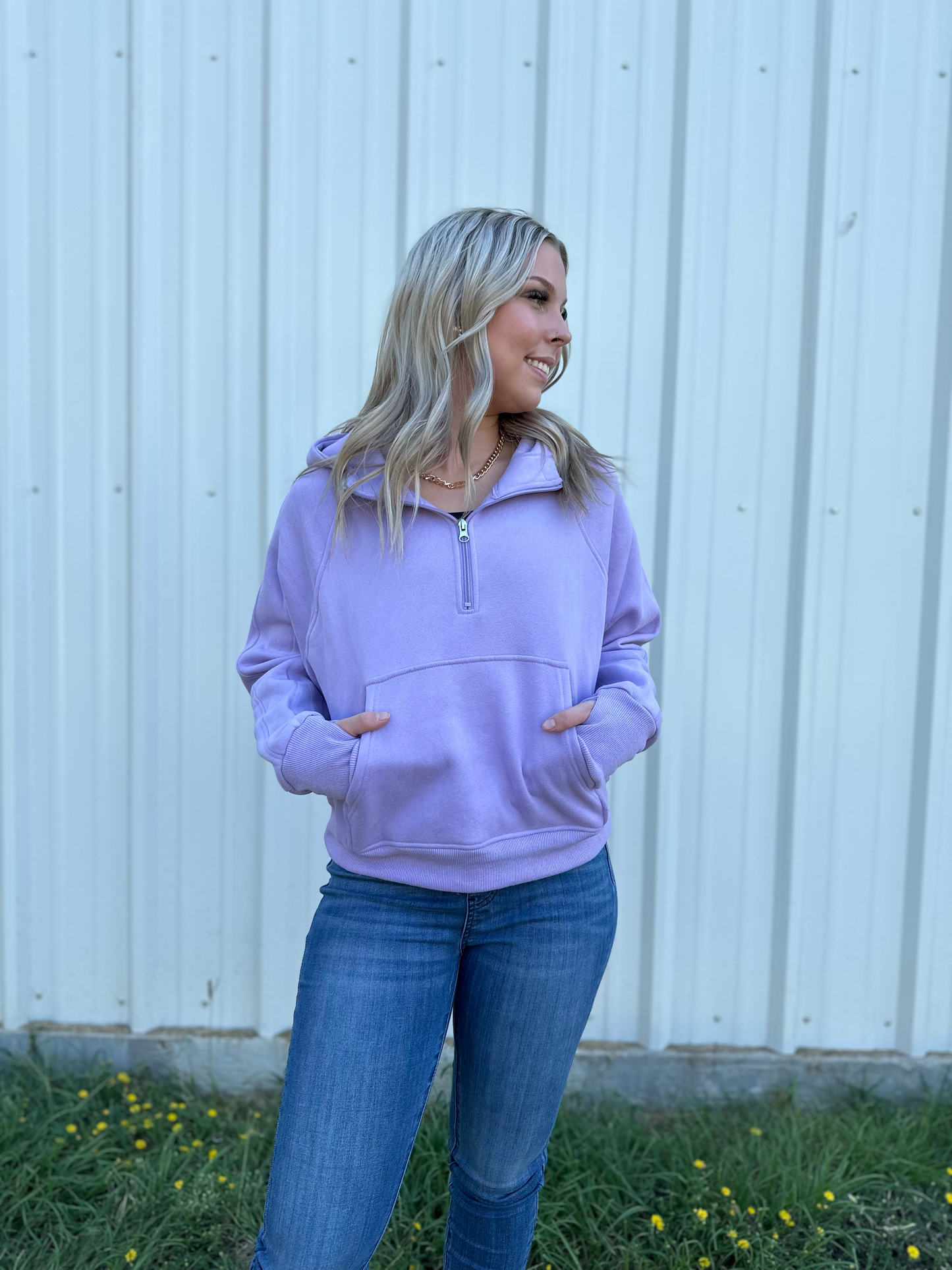 Jess Lea Kenna Hooded Quarter Zip Pullover Hoodie Hoodie Jess Lea