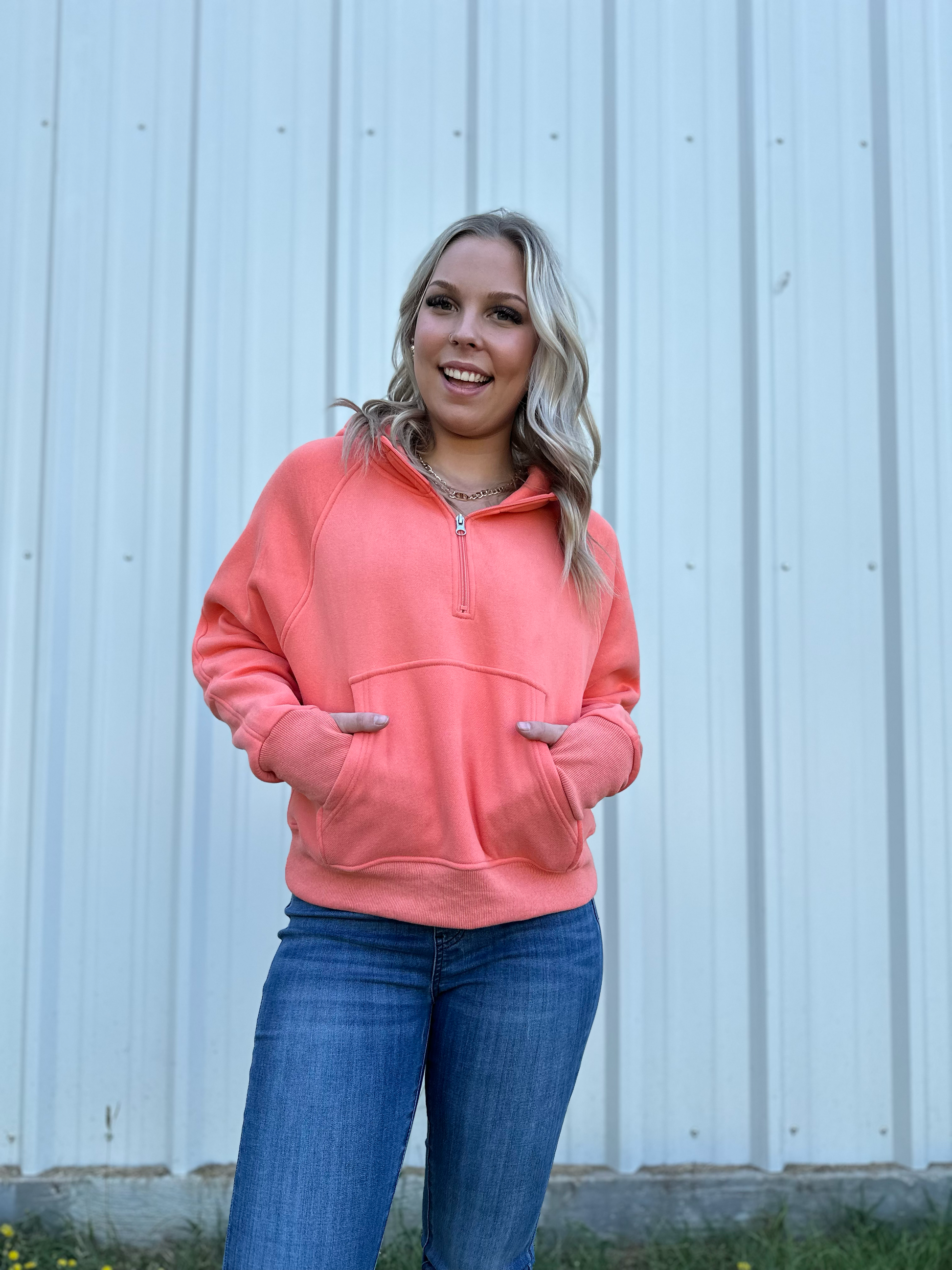 Jess Lea Kenna Hooded Quarter Zip Pullover Hoodie Hoodie Jess Lea