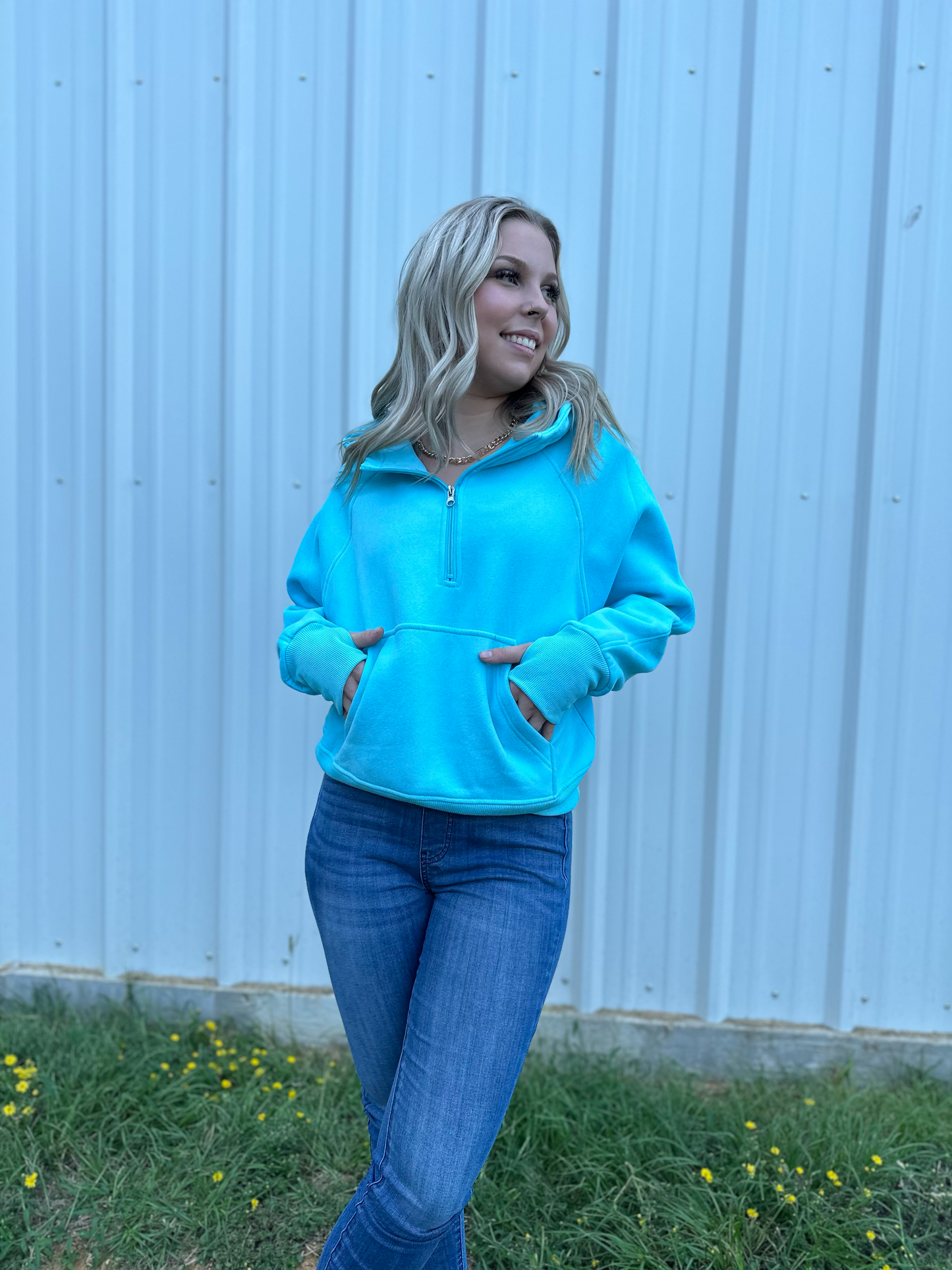 Jess Lea Kenna Hooded Quarter Zip Pullover Hoodie Hoodie Jess Lea