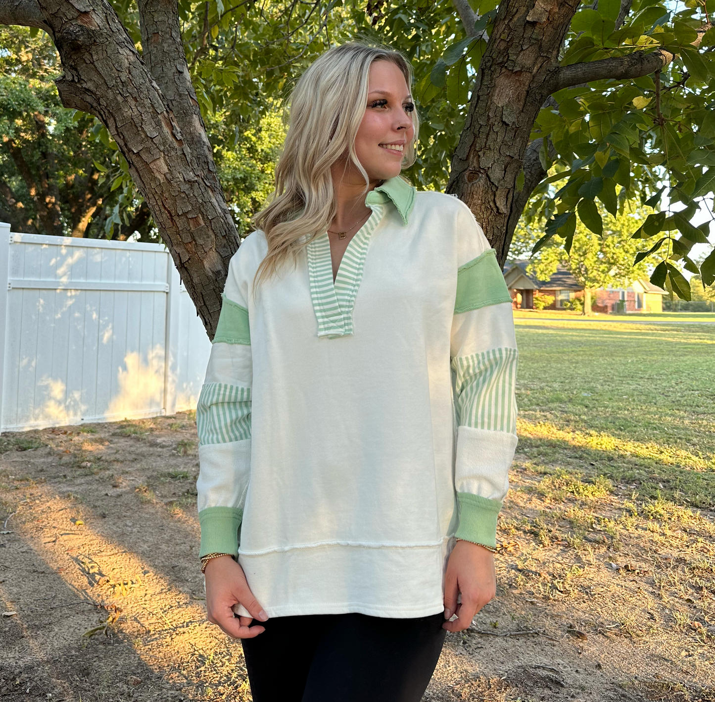 Count on me sweatshirt Sweatshirt Lovely Melody Jade/Ivory Small