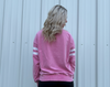 Sequin embellished crew neck football sweatshirt Sweatshirt White Birch