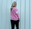 Sequin embellished crew neck football sweatshirt Sweatshirt White Birch