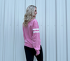 Sequin embellished crew neck football sweatshirt Sweatshirt White Birch