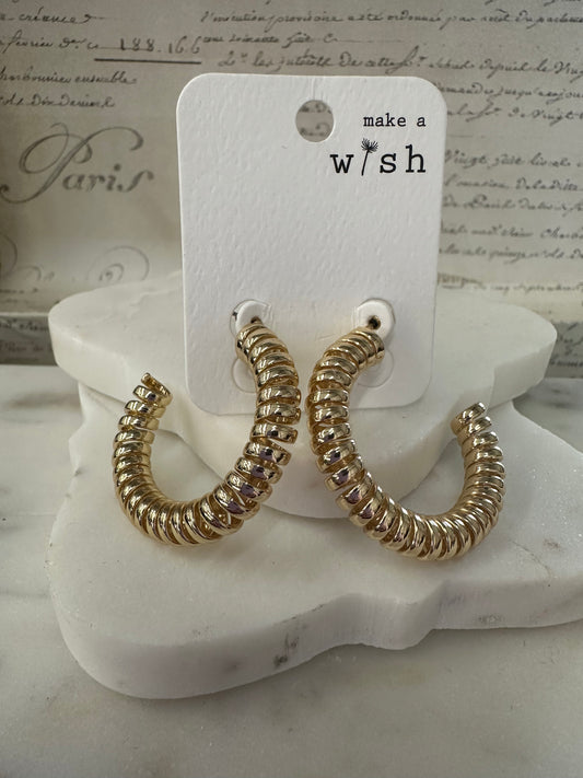 Make a wish hoop earring Earrings Dallas Market Center