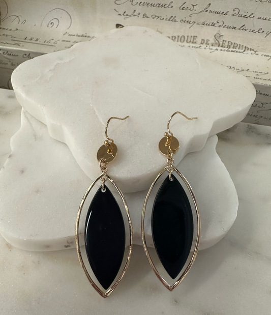 A Project gold black half moon earrings Earrings Dallas Market Center