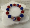 Red with blue sparkle rhinestone bracelet Bracelets Dallas Market Center   