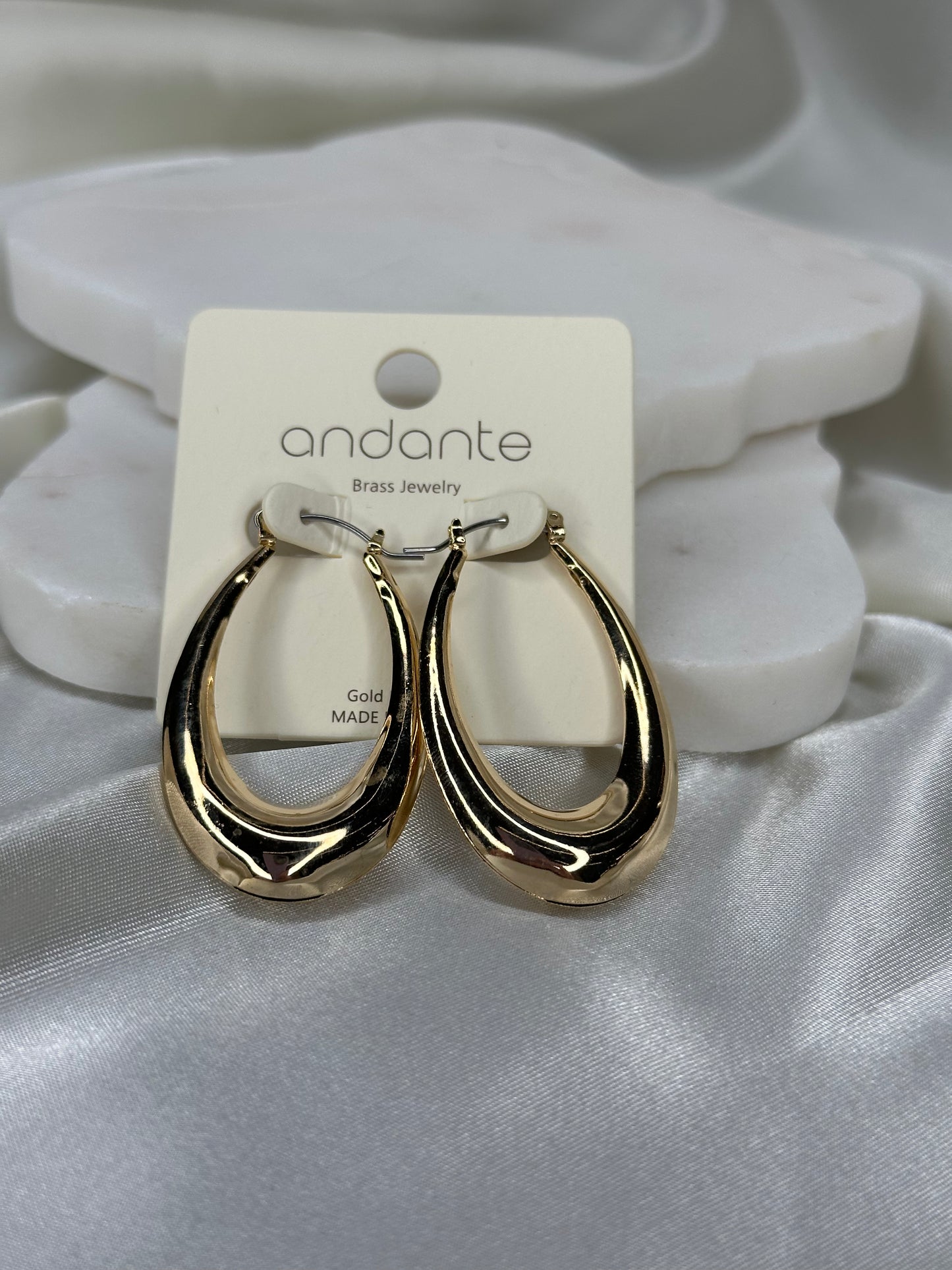 Metallic hoop earring Earrings Kinsey Designs