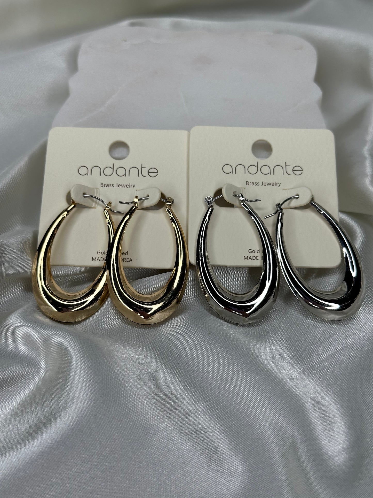 Metallic hoop earring Earrings Kinsey Designs