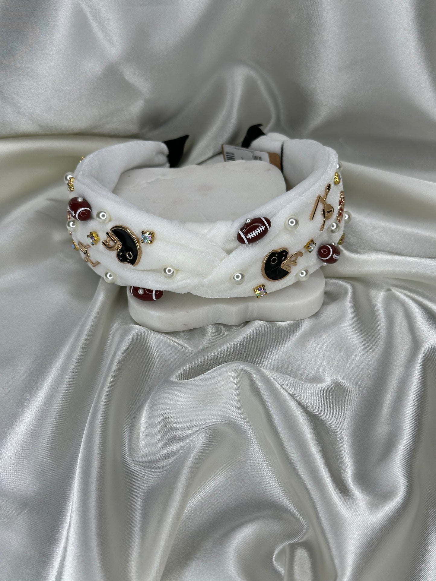 Football themed headband Hair Accessorie Kinsey Designs