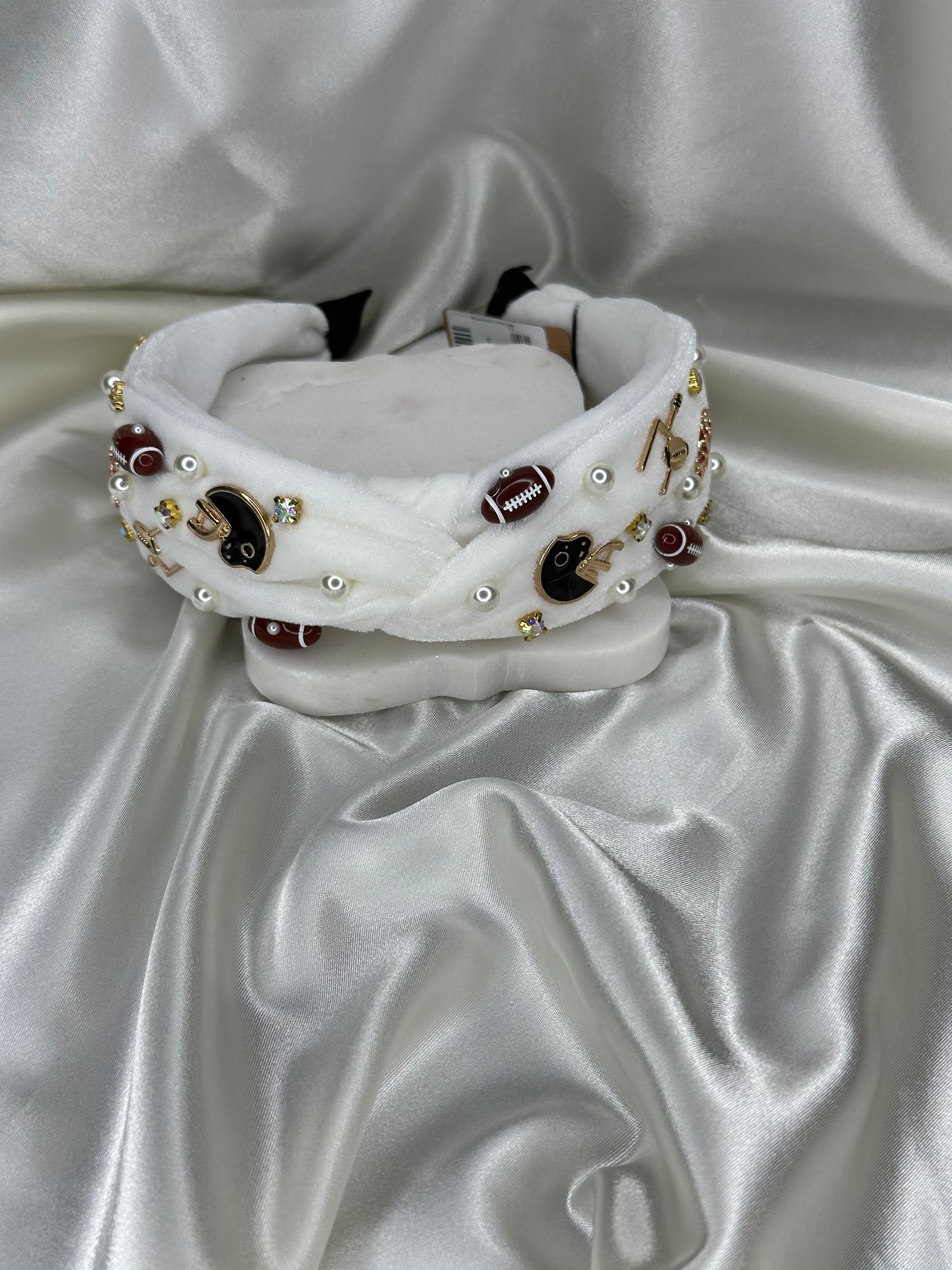 Football themed headband Hair Accessorie Kinsey Designs