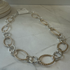 Gold and silver rope chain and links necklace