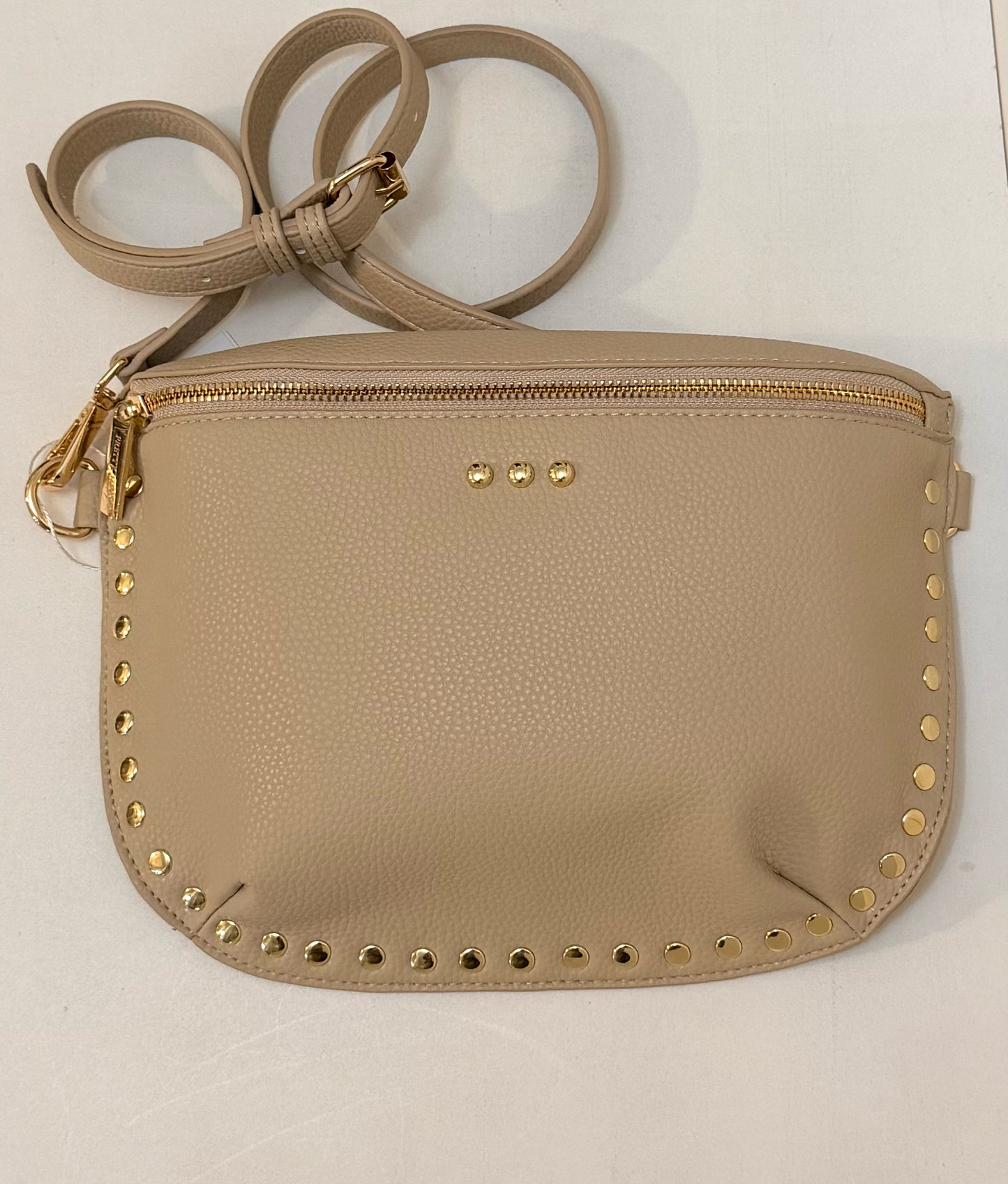 Pebbled Sabrina Studded Bum Bag