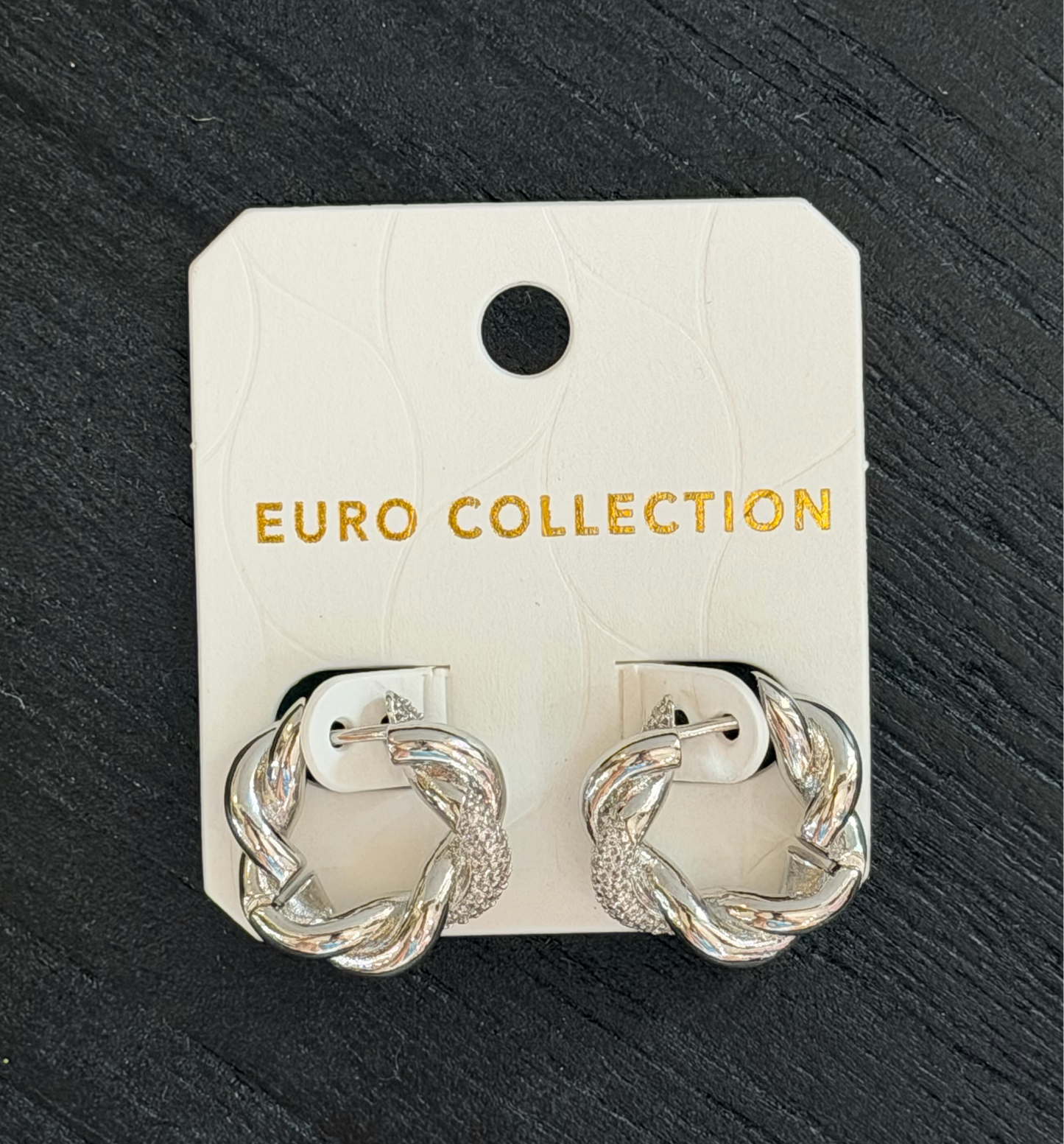 Silver rope earrings