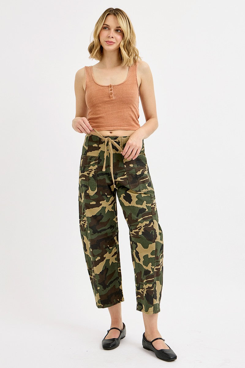 Risen Jeans slouchy barrel camo pants