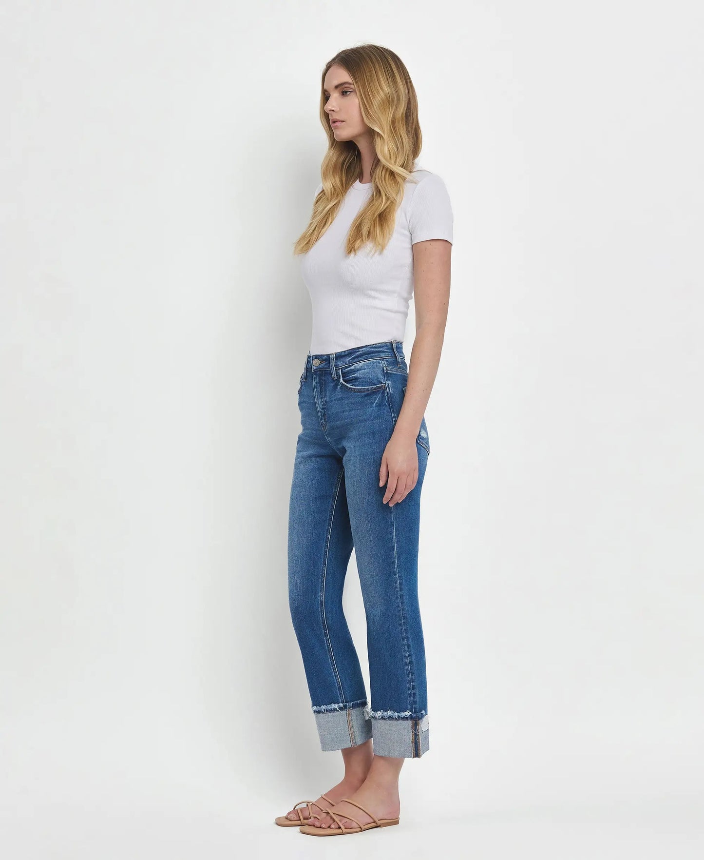 Flying Monkey high rise cuffed straight leg pant