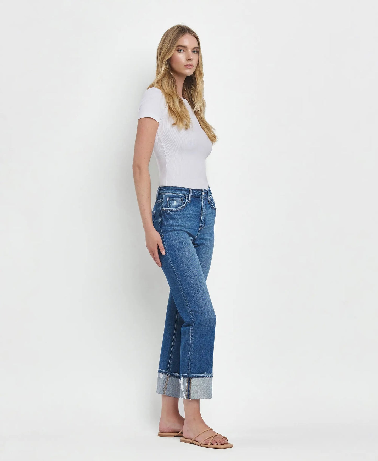 Flying Monkey high rise cuffed straight leg pant
