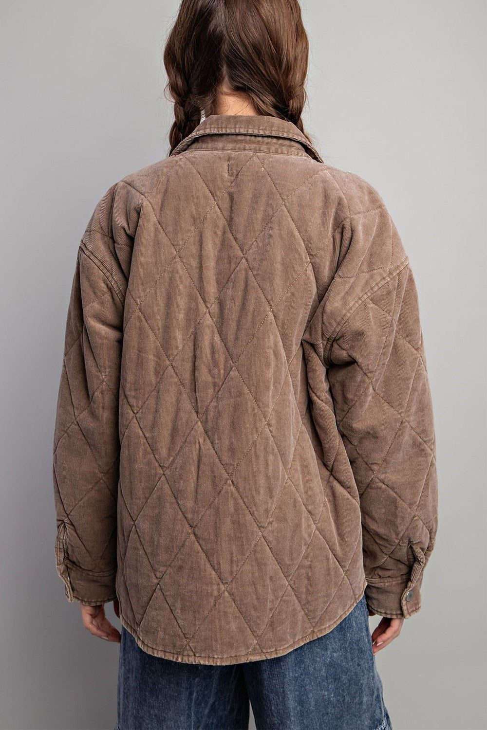 Button down long sleeve quilted jacket Jacket EE:Some