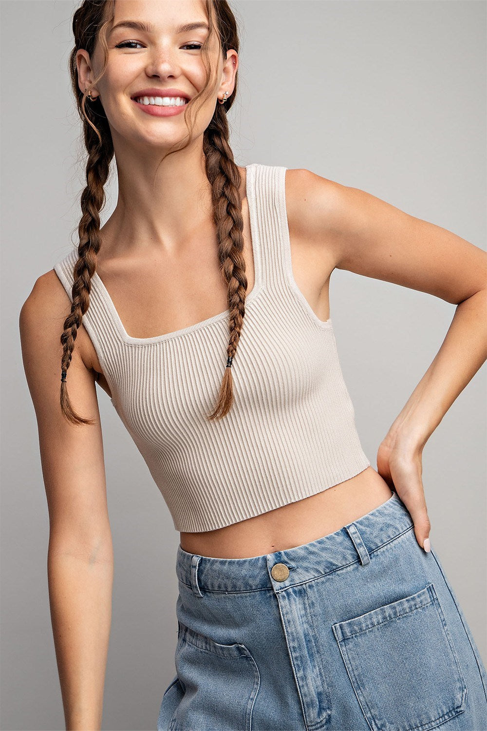 Square neck tank top Tank Top EE:Some