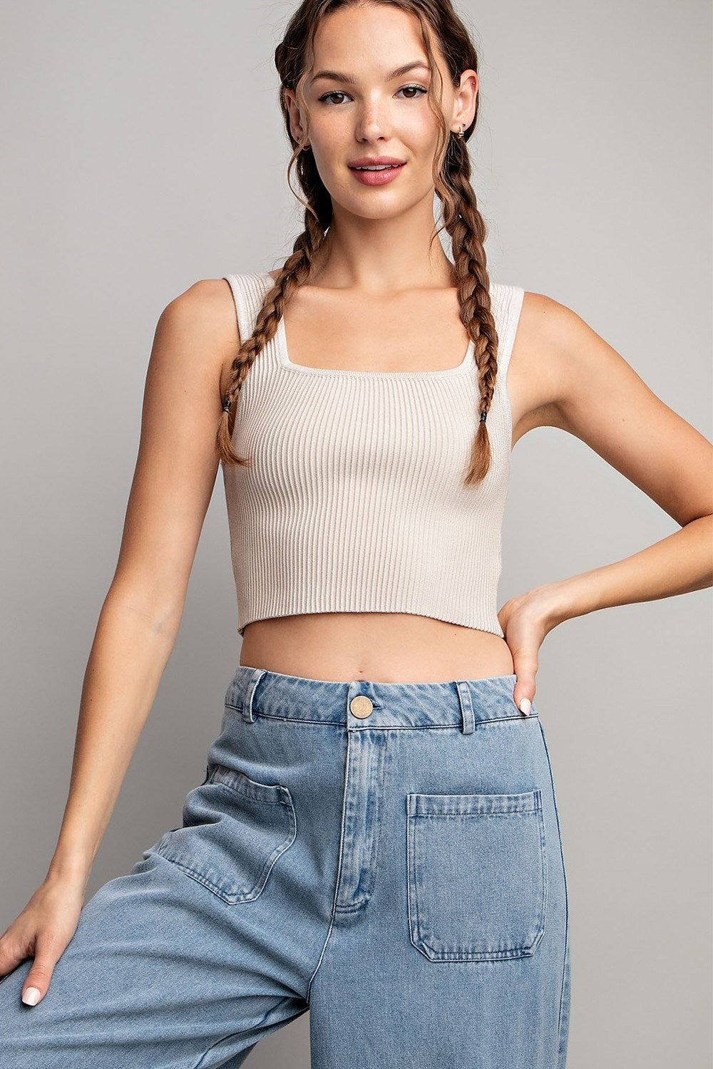 Square neck tank top Tank Top EE:Some