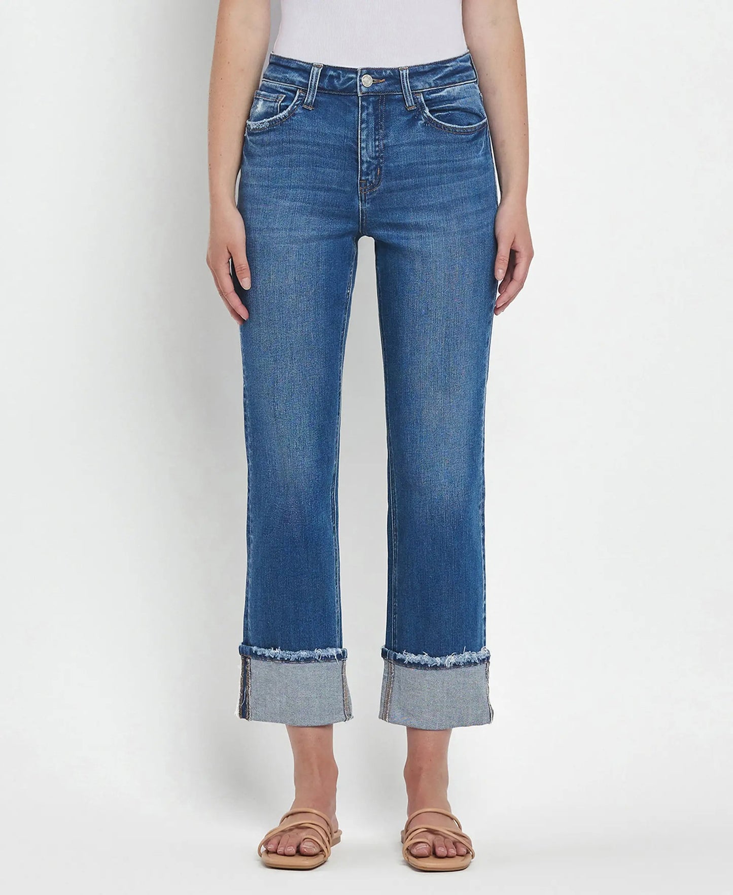 Flying Monkey high rise cuffed straight leg pant