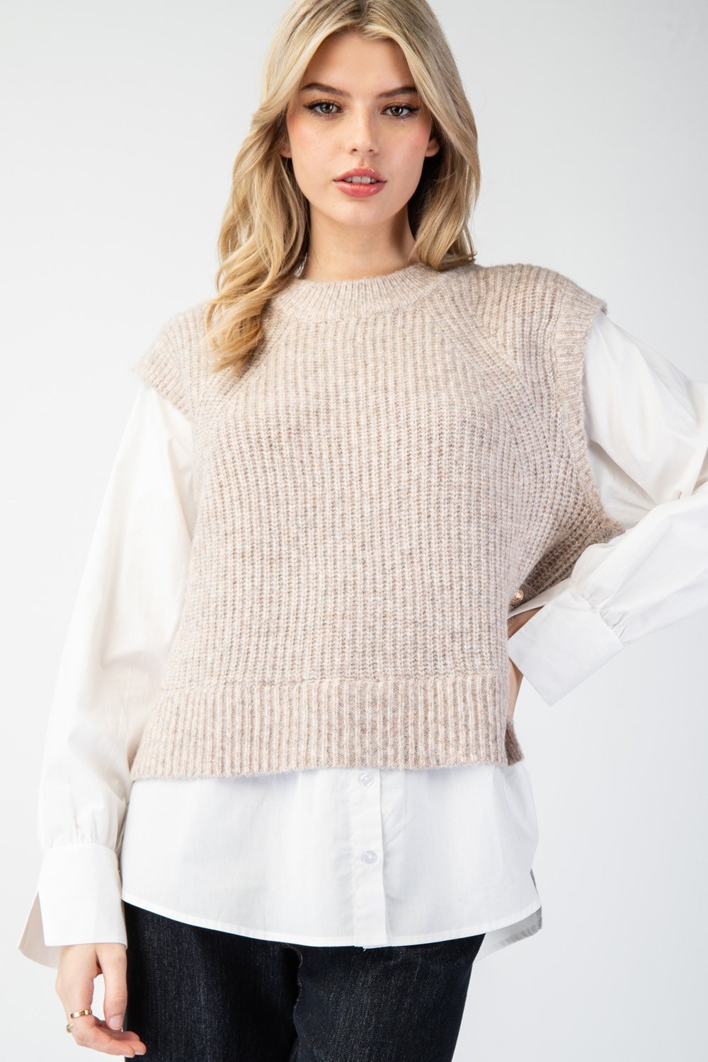 Layered sweater best sale