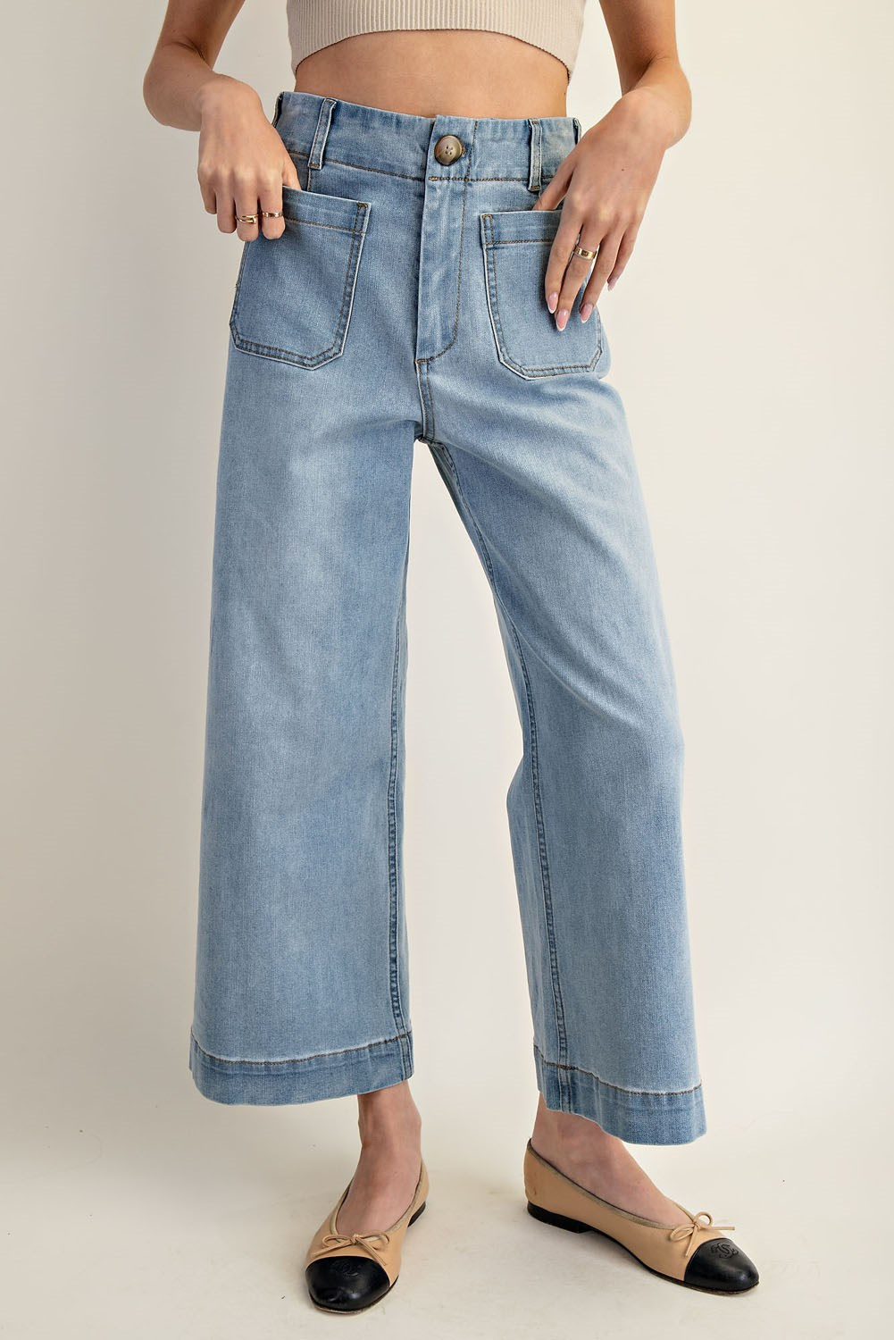 Straight Leg Denim Pants