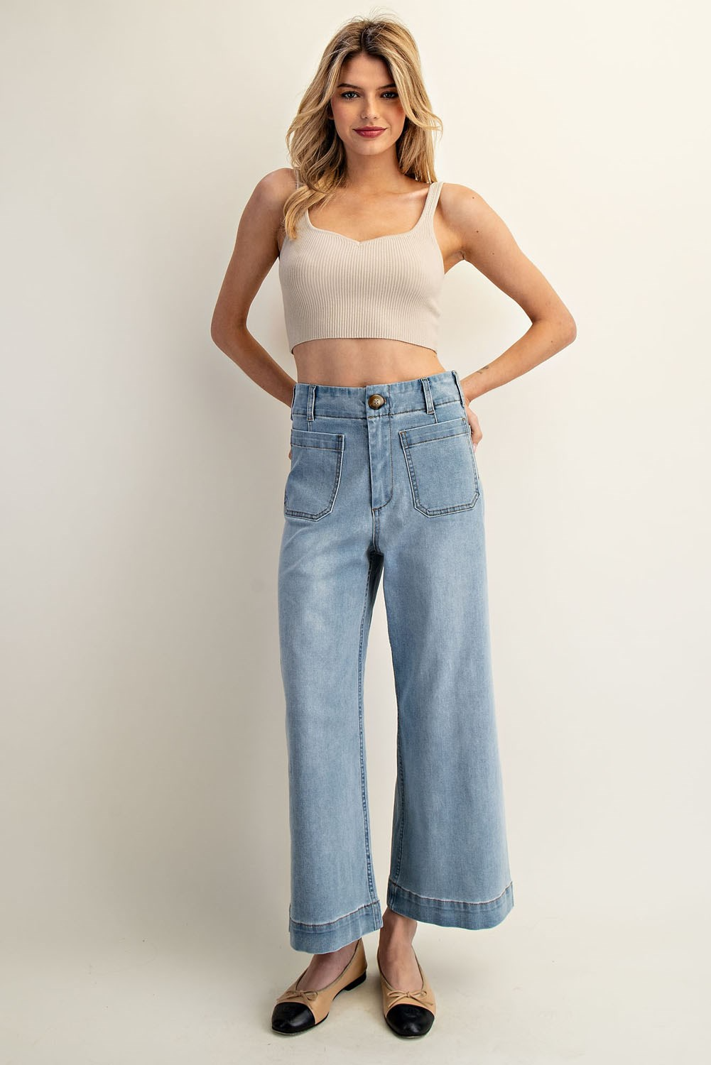 Straight Leg Denim Pants