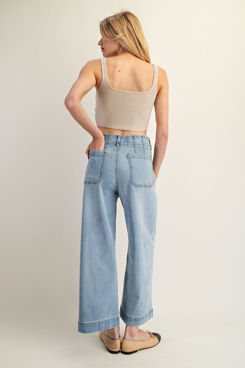 Straight Leg Denim Pants