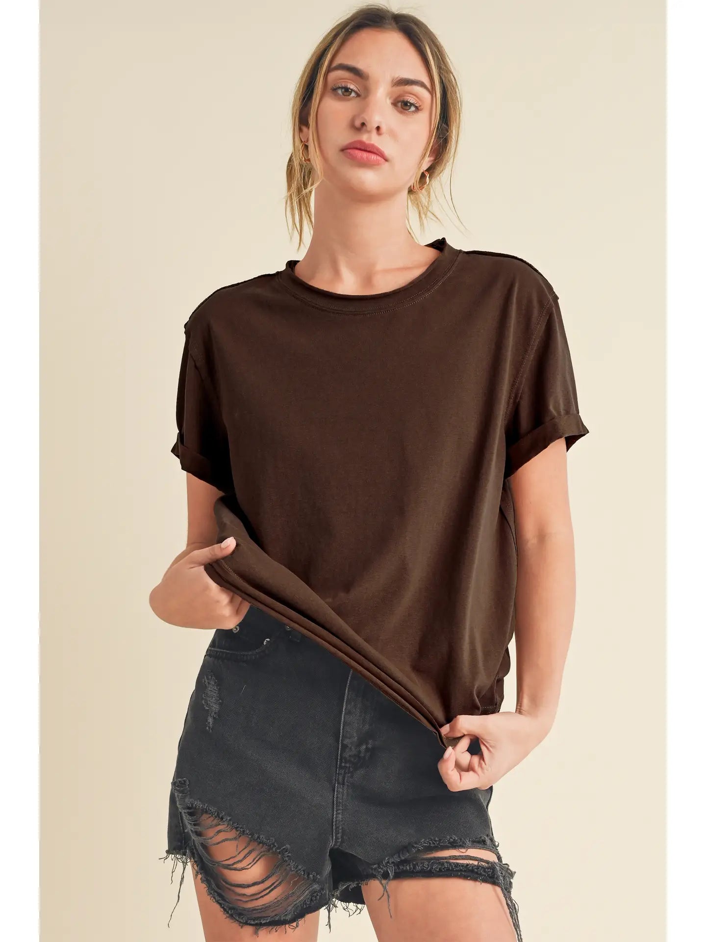 RESTOCKED FALL COLORS Mali Baby Tee Short Sleeve Top