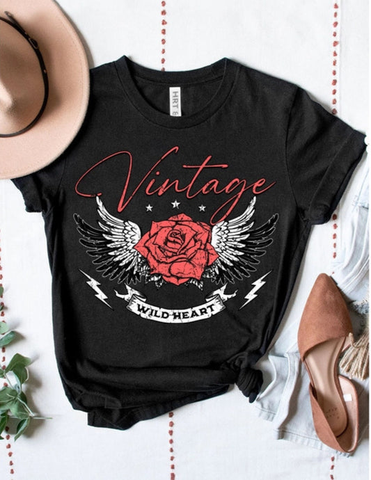 Vintage Wild Heart Washed Graphic Tee