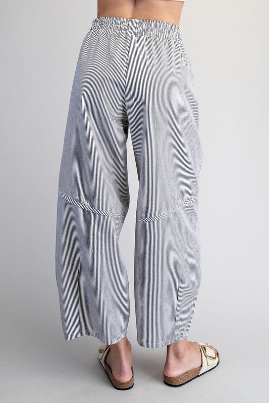 Off white Striped Relaxed Fit Pants